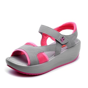 Sandales femme en tissu de maille à semelle épaisse