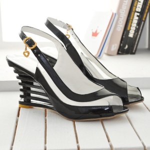 Sandales pour femmes Talon haut en cuir brillant