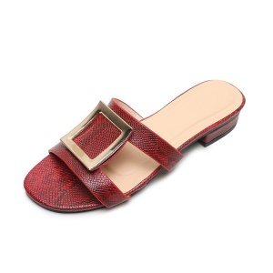 Pantoufles pour femmes avec motifs de peau du serpent