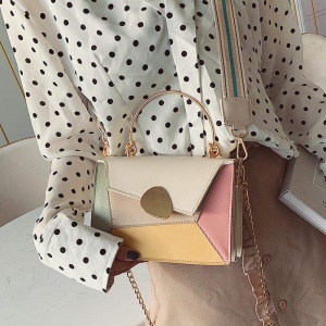 Sac à bandoulière en cuir synthétique pour femmes multicolores