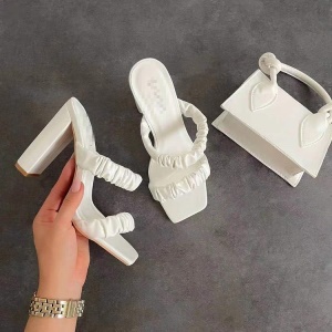 Sandale à talon haut en cuir artificiel