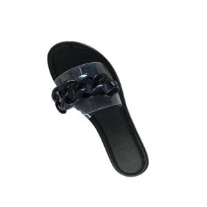 Chaussons pour femmes en caoutchouc transparent