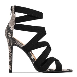 Sandales à Talons haut et fin pour femmes avec motif serpent