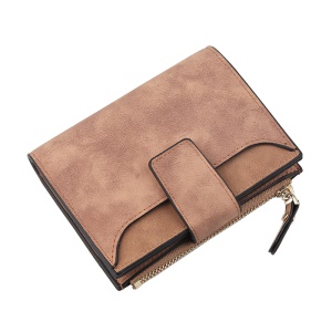 Portefeuille pour femme avec boucle et fermeture zip givré