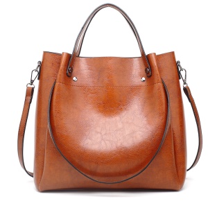 Sac à bandoulière femme simple avec un effet brillannt huile de cire