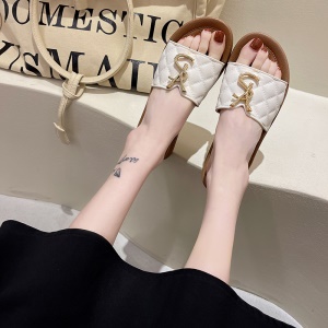 Pantoufle pour femmes en cuir artificiel PU