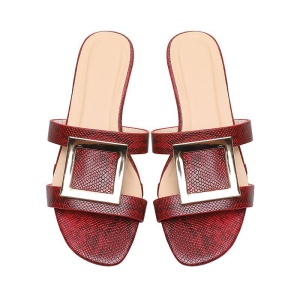 Pantoufles pour femmes avec motifs de peau du serpent