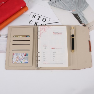 Bloc-notes Portfolio Agenda Organisateur avec couverture en similicuir