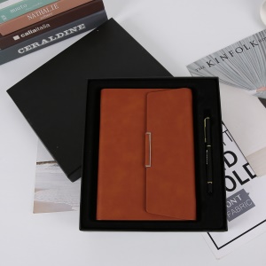 Bloc-notes Portfolio Agenda Organisateur avec couverture en similicuir