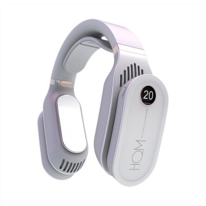 Mini Ventilateur de cou climatiseur de coup rafraichisseur et chauffage à affichage LED rechargeable