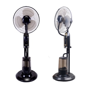 Ventilateur électrique à humidification d'air avec réservoir à eau ou à glace