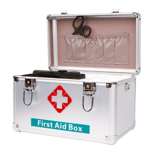 Boîte  de premiers soins double couche en alliage d'aluminium