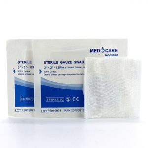 Gaze médicale en coton écrémé