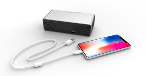 Haut-parleur Bluetooth avec écran, thermomètre et réveil