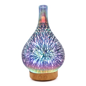 Diffuseur d'arome et humidificateur en forme de vase en verre avec l'effet