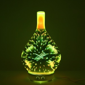 Diffuseur d'arome et humidificateur en forme de vase en verre avec l'effet