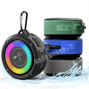 Haut-parleur Bluetooth étanche avec lumières  RGB colorées