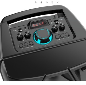 Microphone sans fil portable de 8 pouces à double haut-parleur audio