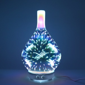 Diffuseur d'arome et humidificateur en forme de vase en verre avec l'effet