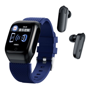 Bracelet intelligent  2-en-1 avec oreillette Bluetooth, podomètre et mesuration de fréquence cardiaque