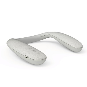 haut parleur bluetooth accrochable sur le cou en tissu
