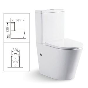 Toilettes  à fond plat  silencieuse et économe en eau