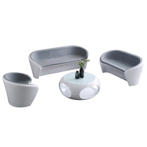 Ensemble de table en verre trempéet et chaise éponge