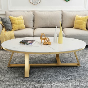 Table basse ovale en marbre