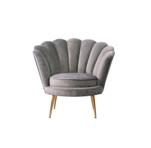 Canapé-fauteuil en tissu doux et bois massif