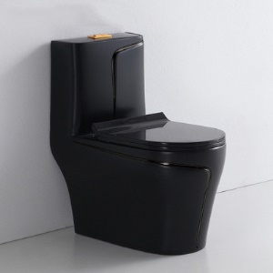 WC  céramique silencieuse à siphon au sol à  haute pression.