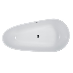 Baignoire acrylique en forme de goutte avec drainage au sol
