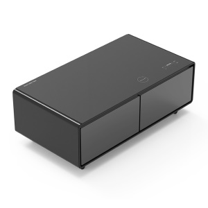 Table basse avec haut parleur Bluetooth et double tiroir refrégiré (fonction réfrigérateur)