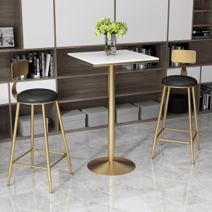 Chaises et Table de bar en marbre