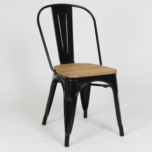 Chaise en fer et bois massif
