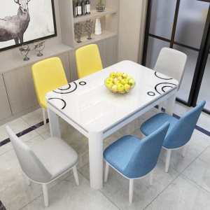 Set de table et de chaise en verre trempé résistant aux hautes températures