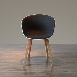 Chaise de salle à manger en bois massif antidérapant