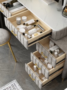 Set de table de maquillage avec flanelle et  miroir LED