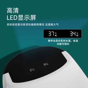 WC intelligente au sol avec affichage LED