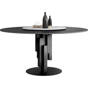 Table à manger et chaise avec plateau tournant