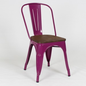 Chaise en fer et bois massif