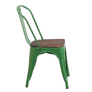 Chaise en fer et bois massif
