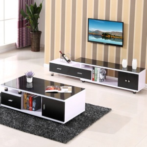 Meuble TV en verre trempé