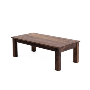 Table basse rectangulaire en bois de noyer