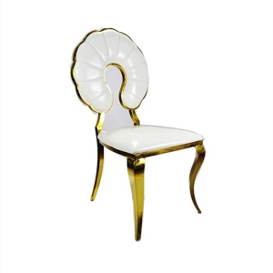 Chaise de salle à manger en éponge et acier inoxydable