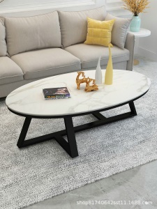 Table basse ovale en marbre