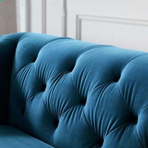 Canapé d'angle en L confortable en tissu doux et résistant avec pieds en métal