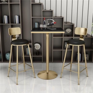 Chaises et Table de bar en marbre