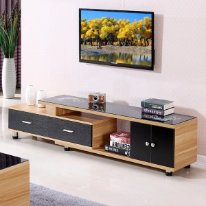 Meuble TV en verre trempé