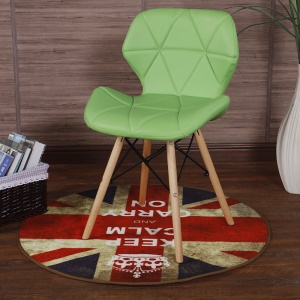 Chaise de salle à manger en bois massif PU cuir artificiel