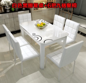 Set de table et de chaise en verre trempé résistant aux hautes températures